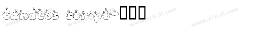 Candles script字体转换